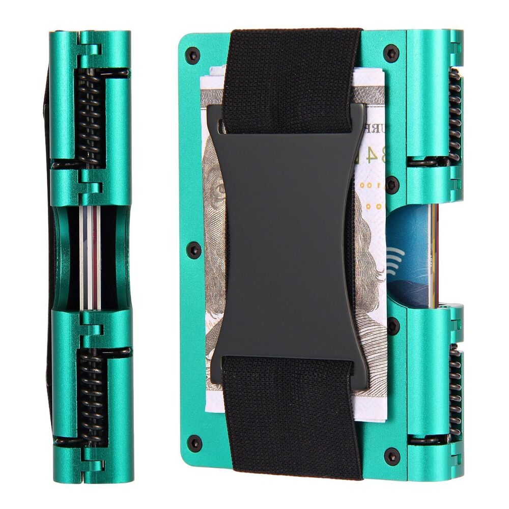7279 Slim RFID Blocking Metal Wallet - Aluminum Card Holder Wallet